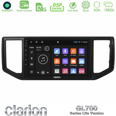 Clarion GL700 Lite Series 8Core Android11 6+128GB VW Amarok 2017-2022 Navigation Multimedia Tablet 9" Με Carplay & Android Auto