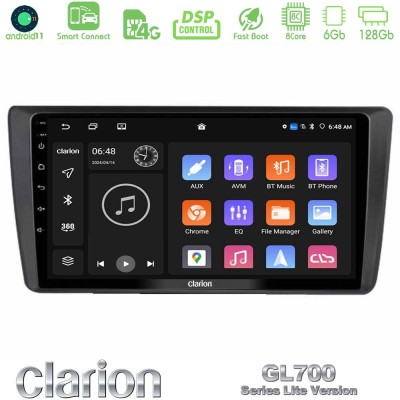 Clarion GL700 Lite Series Skoda Octavia 2004-2012 8Core Android11 6+128GB Navigation Multimedia Tablet 9" Με Carplay & Android A