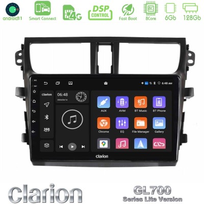 Clarion GL700 Lite Series Suzuki Celerio 2014-2020 8Core Android11 6+128GB Navigation Multimedia Tablet 9" Με Carplay & Android 