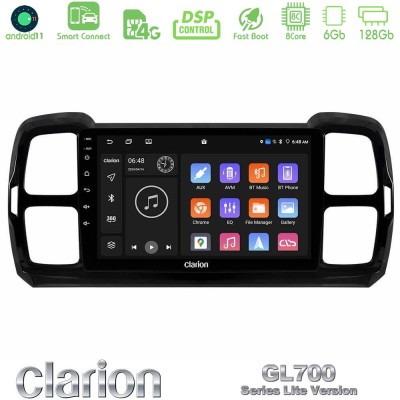 Clarion GL700 Lite Series Citroen DS5 Aircross 2017-2021 8Core Android11 6+128GB Navigation Multimedia Tablet 9" Με Carplay & An