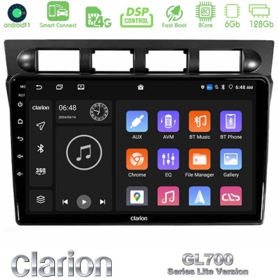 Clarion GL700 Lite Series Kia Picanto 2004-2007 8Core Android11 6+128GB Navigation Multimedia Tablet 9" Με Carplay & Android Aut