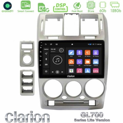 Clarion GL700 Lite Series Hyundai Getz 2002-2009 8Core Android11 6+128GB Navigation Multimedia Tablet 9" Με Carplay & Android Au