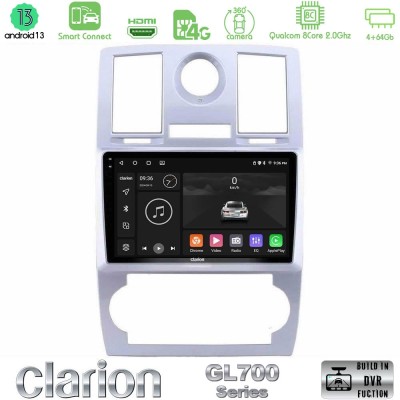 Clarion GL700 Series 8Core Android13 4+64GB Chrysler 300C Navigation Multimedia Tablet 9" Με Carplay & Android Auto