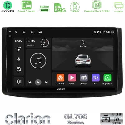 Clarion GL700 Series 8Core Android13 4+64GB Chevrolet Aveo 2006-2010 Navigation Multimedia Tablet 9" Με Carplay & Android Auto