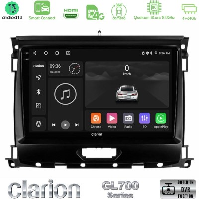 Clarion GL700 Series 8Core Android13 4+64GB Ford Ranger 2017-2022 Navigation Multimedia Tablet 9" Με Carplay & Android Auto