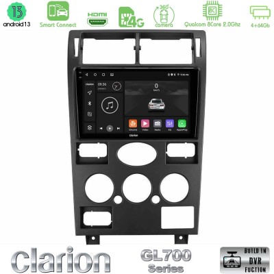 Clarion GL700 Series 8Core Android13 4+64GB Ford Mondeo 2001-2004 Navigation Multimedia Tablet 9" Με Carplay & Android Auto