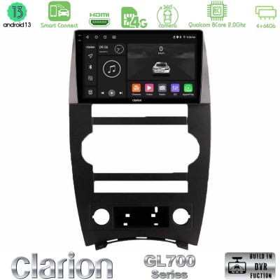 Clarion GL700 Series 8Core Android13 4+64GB Jeep Commander 2007-2008 Navigation Multimedia Tablet 9" Με Carplay & Android Auto