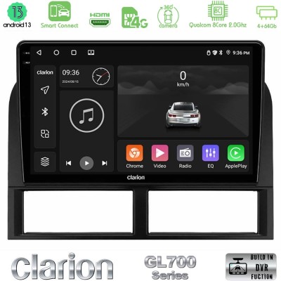 Clarion GL700 Series 8Core Android13 4+64GB Jeep Grand Cherokee 1999-2004 Navigation Multimedia Tablet 9" Με Carplay & Android A