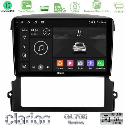 Clarion GL700 Series 8Core Android13 4+64GB Kia Sorento Navigation Multimedia Tablet 9" Με Carplay & Android Auto