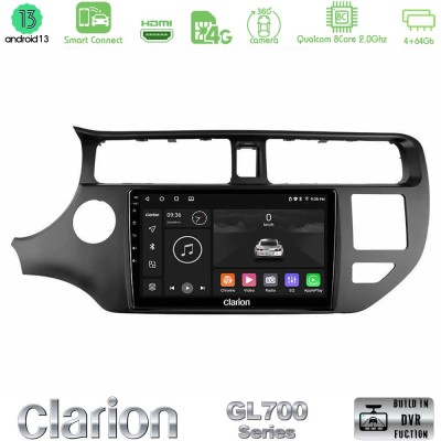 Clarion GL700 Series 8Core Android13 4+64GB Kia Rio 2011-2015 Navigation Multimedia Tablet 9" Με Carplay & Android Auto