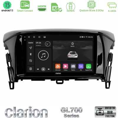 Clarion GL700 Series 8Core Android13 4+64GB Mitsubishi Eclipse Cross Navigation Multimedia Tablet 9" Με Carplay & Android Auto