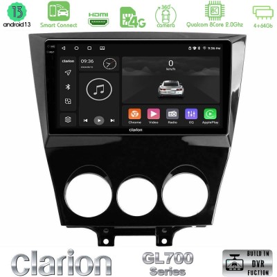 Clarion GL700 Series 8Core Android13 4+64GB Mazda RX8 2008-2012 Navigation Multimedia Tablet 9" Με Carplay & Android Auto