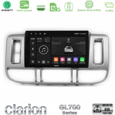 Clarion GL700 Series 8Core Android13 4+64GB Nissan X-Trail (T30) 2000-2003 Navigation Multimedia Tablet 9" Με Carplay & Android 