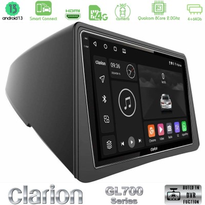 Clarion GL700 Series 8Core Android13 4+64GB Opel Mokka Navigation Multimedia Tablet 9" Με Carplay & Android Auto