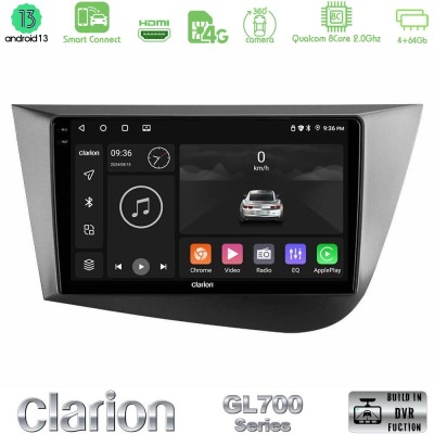 Clarion GL700 Series 8Core Android13 4+64GB Seat Leon Navigation Multimedia Tablet 9" Με Carplay & Android Auto