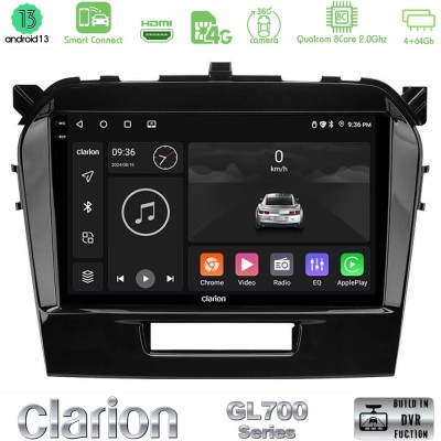Clarion GL700 Series 8Core Android13 4+64GB Suzuki Vitara 2015-2024 Navigation Multimedia Tablet 9" Με Carplay & Android Auto
