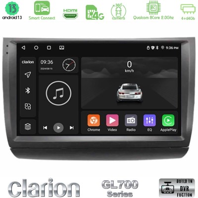 Clarion GL700 Series 8Core Android13 4+64GB Toyota Prius 2004-2009 Navigation Multimedia Tablet 9" Με Carplay & Android Auto