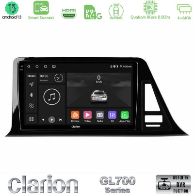 Clarion GL700 Series 8Core Android13 4+64GB Toyota CH-R Navigation Multimedia Tablet 9" Με Carplay & Android Auto