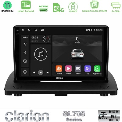 Clarion GL700 Series 8Core Android13 4+64GB Volvo XC90 2006-2014 Navigation Multimedia Tablet 9" Με Carplay & Android Auto