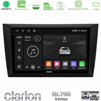 Clarion GL700 Series 8Core Android13 4+64GB Vw Golf 6 Navigation Multimedia Tablet 9" Με Carplay & Android Auto