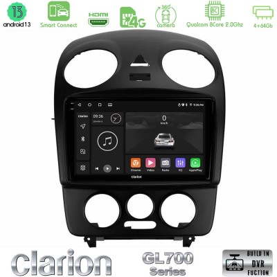 Clarion GL700 Series 8Core Android13 4+64GB VW Beetle Navigation Multimedia Tablet 9" Με Carplay & Android Auto