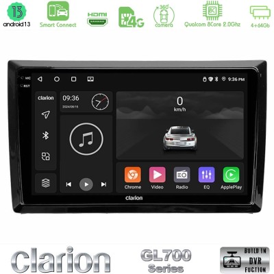 Clarion GL700 Series 8Core Android13 4+64GB VW Beetle Navigation Multimedia Tablet 9" Με Carplay & Android Auto