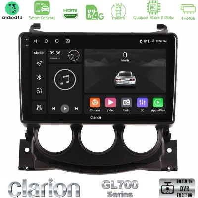 Clarion GL700 Series Nissan 370Z 2009-2013 8Core Android13 4+64GB Navigation Multimedia Tablet 9" Με Carplay & Android Auto