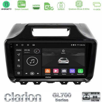 Clarion GL700 Series Toyota iQ 2008 – 2015 8Core Android13 4+64GB Navigation Multimedia Tablet 9" Με Carplay & Android Auto Με C