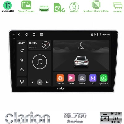 Clarion GL700 Series Kia Sportage 2005-2008 8Core Android13 4+64GB Navigation Multimedia Tablet 9" Με Carplay & Android Auto Με 