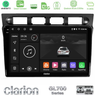 Clarion GL700 Series Kia Picanto 2004-2007 8Core Android13 4+64GB Navigation Multimedia Tablet 9" Με Carplay & Android Auto Με C
