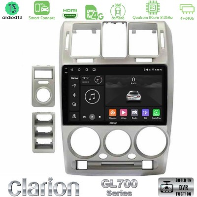 Clarion GL700 Series Hyundai Getz 2002-2009 8Core Android13 4+64GB Navigation Multimedia Tablet 9" Με Carplay & Android Auto Με 