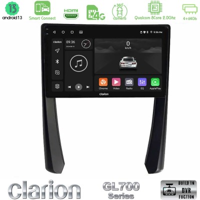 Clarion GL700 Series 8Core Android13 4+64GB Porsche 911/Cayman/Boxster Navigation Multimedia Tablet 9" Με Carplay & Android Auto