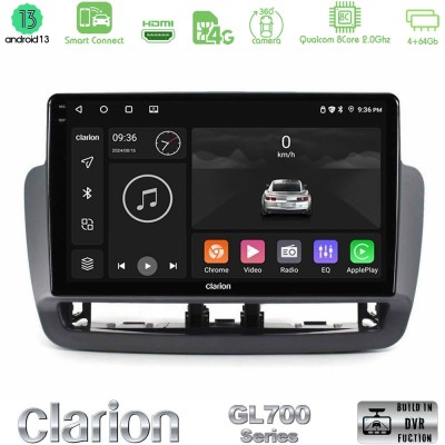 Clarion GL700 Series 8Core Android13 4+64GB Seat Ibiza 2012-2015 Navigation Multimedia Tablet 9" Με Carplay & Android Auto