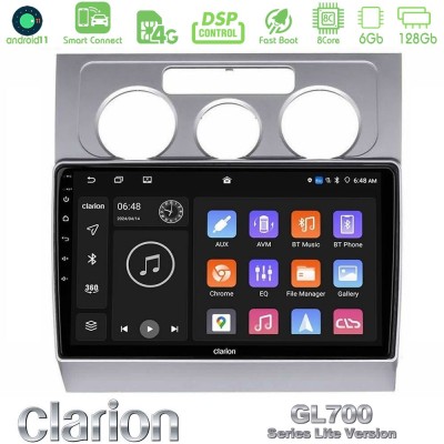 Clarion GL700 Lite Series 8Core Android11 6+128GB VW Touran 2003-2011 Navigation Multimedia Tablet 10" Με Carplay & Android Auto