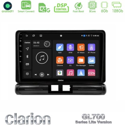 Clarion GL700 Lite Series 8Core Android11 6+128GB Citroen C3 2016- Navigation Multimedia Tablet 9" Με Carplay & Android Auto