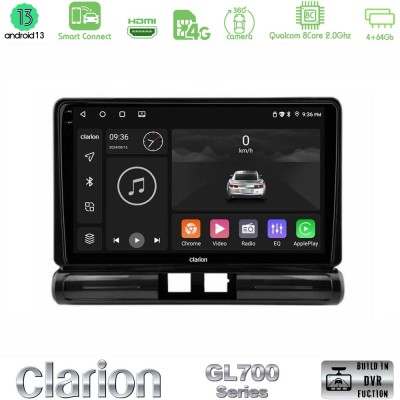 Clarion GL700 Series 8Core Android13 4+64GB Citroen C3 2016- Navigation Multimedia Tablet 9" Με Carplay & Android Auto