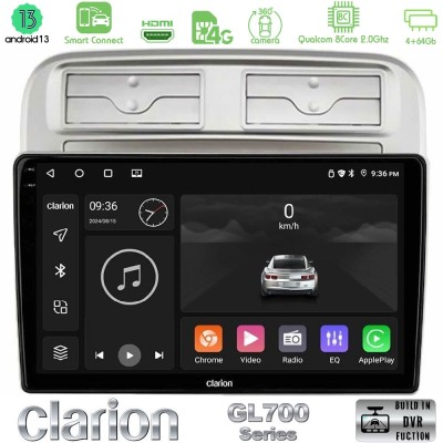 Clarion GL700 Series 8Core Android ClarionOS 4+64GB Fiat Grande Punto 2006-2011 Navigation Multimedia Tablet 9" Με Carplay & And Clarion GL700 Series 8Core Android ClarionOS 4+64GB Fiat Grande Punto 2006-2011 Navigation Multimedia Tablet 9" Με Carplay & And