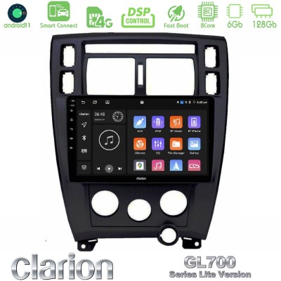 Clarion GL700 Lite Series Hyundai Tucson 2006 – 2013 8Core Android11 6+128GB Navigation Multimedia Tablet 10" Με Carplay & Andro