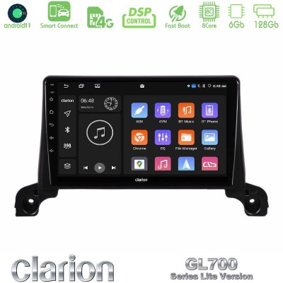 Clarion GL700 Lite Series 8Core Android11 6+128GB Peugeot 3008/5008 2017-2023 Navigation Multimedia Tablet 9" Με Carplay & Andro