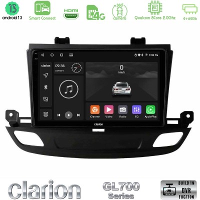 Clarion GL700 Series 8Core Android13 4+64GB Opel Insignia 2 2017-2020 Navigation Multimedia Tablet 9" Με Carplay & Android Auto