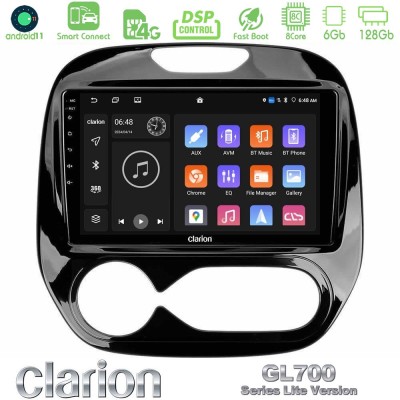 Clarion GL700 Lite Series 8Core Android11 6+128GB Renault Captur 2013-2019 Navigation Multimedia Tablet 9" Με Carplay & Android 