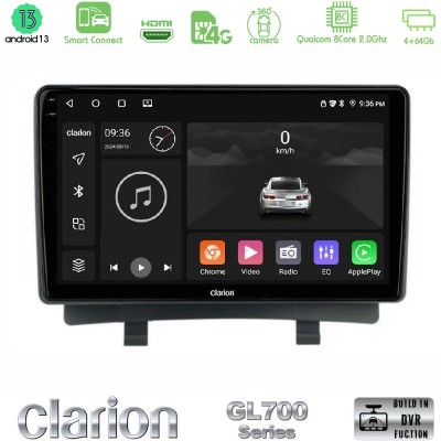Clarion GL700 Series 8Core Android13 4+64GB Opel Zafira Navigation Multimedia Tablet 9" Με Carplay & Android Auto