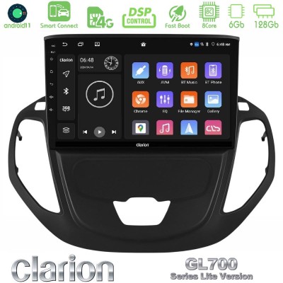 Clarion GL700 Lite Series 8Core Android11 6+128GB Ford Transit Courier 2015-2023 Navigation Multimedia Tablet 9" Με Carplay & An