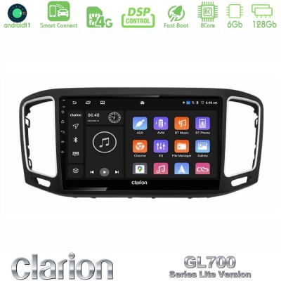 Clarion GL700 Lite Series 8Core Android11 6+128GB VW Sharan 2015-2023 Navigation Multimedia Tablet 9" Με Carplay & Android Auto