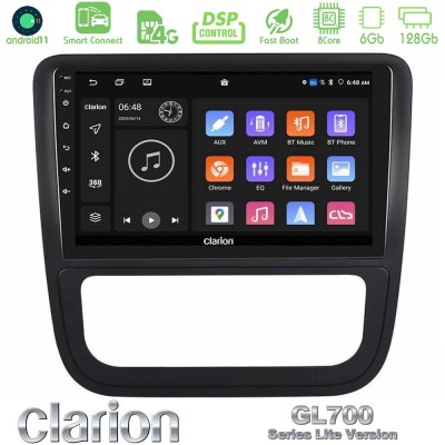 Clarion GL700 Lite Series 8Core Android11 6+128GB VW Scirocco 2008-2014 Navigation Multimedia Tablet 9" Με Carplay & Android Aut