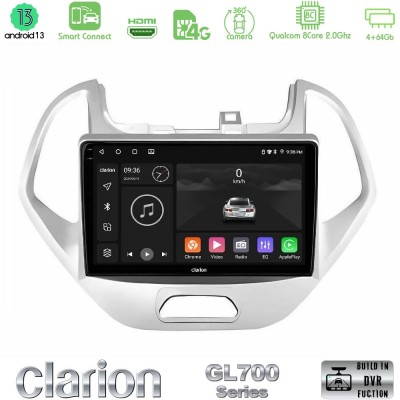 Clarion GL700 Series 8Core Android13 4+64GB Ford KA 2016-2020 Navigation Multimedia Tablet 9" Με Carplay & Android Auto