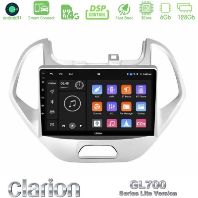 Clarion GL700 Lite Series 8Core Android11 6+128GB Ford KA 2016-2020 Navigation Multimedia Tablet 9" Με Carplay & Android Auto