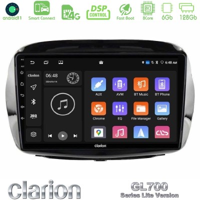 Clarion GL700 Lite Series 8Core Android11 6+128GB Honda FR-V 2004-2009 Navigation Multimedia Tablet 10" Με Carplay & Android Aut