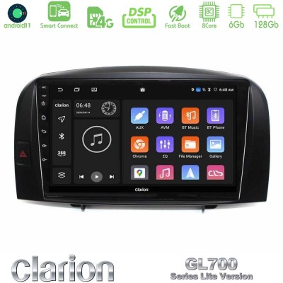 Clarion GL700 Lite Series 8Core Android11 6+128GB Hyundai Sonata 2005-2009 Navigation Multimedia Tablet 10" Με Carplay & Android