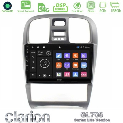 Clarion GL700 Lite Series 8Core Android11 6+128GB Hyundai Sonata 2001-2005 Navigation Multimedia Tablet 9" Με Carplay & Android 